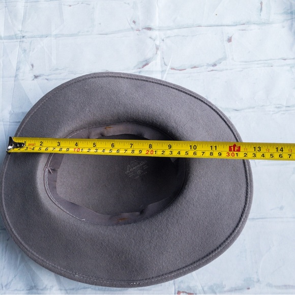 Vintage Lancaster Women's Gray Wool Hat with Sequin - Picture 11 of 12